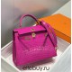 Hermes Hermès Kelly 28 Arabian Nights Purple Crocodile Skin Pattern Inner Layer Sheepskin Hand-Stitched Hand-Stitched