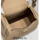 Hermes Hermès Mini Lindy 19 Togo Milk Tea Brown Size: 19.5cm Width 12.5cm Silver Hardware Hand-Stitched