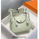 Hermes Hermès Mini Lindy 19 Togo Bubble Color Size: 19.5cm Width 12.5cm Silver Hardware Hand-Stitched