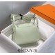 Hermes Hermès Mini Lindy 19 Togo Bubble Color Size: 19.5cm Width 12.5cm Silver Hardware Hand-Stitched