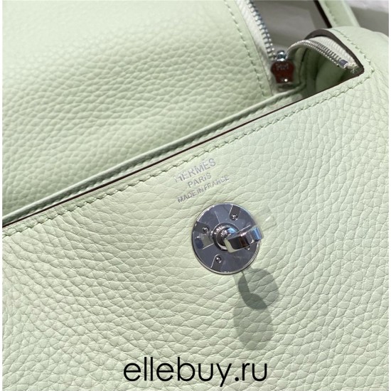 Hermes Hermès Mini Lindy 19 Togo Bubble Color Size: 19.5cm Width 12.5cm Silver Hardware Hand-Stitched