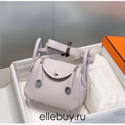 Hermes Hermès Mini Lindy 19 Togo Dreamy Purple Size: 19.5cm Width 12.5cm Silver Hardware Hand-Stitched