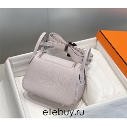 Hermes Hermès Mini Lindy 19 Togo Dreamy Purple Size: 19.5cm Width 12.5cm Silver Hardware Hand-Stitched