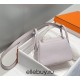 Hermes Hermès Mini Lindy 19 Togo Dreamy Purple Size: 19.5cm Width 12.5cm Silver Hardware Hand-Stitched