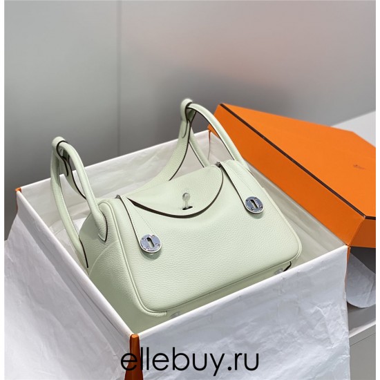 Hermes Hermès Lindy 26 Togo Bubble Green 26cm Silver Hardware Hand-Stitched