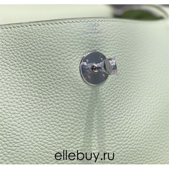 Hermes Hermès Lindy 26 Togo Bubble Green 26cm Silver Hardware Hand-Stitched