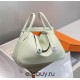 Hermes Hermès Lindy 30 Togo Bubble Green Silver Hardware Hand-Stitched