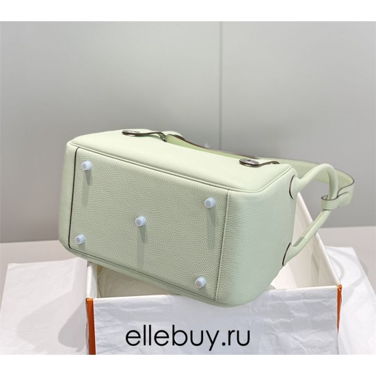 Hermes Hermès Lindy 30 Togo Bubble Green Silver Hardware Hand-Stitched