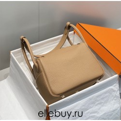 Hermes Hermès Lindy 26 Togo Milk Tea Brown 26cm Silver Hardware Hand-Stitched