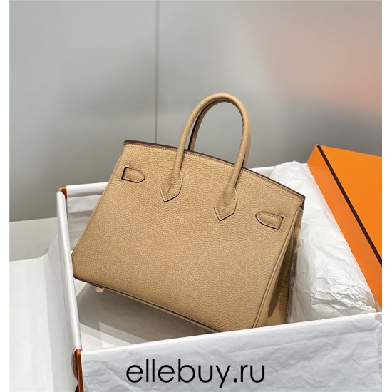 Hermes Hermès Birkin 25 Togo Milk Tea Brown Gold Hardware Hand-Stitched