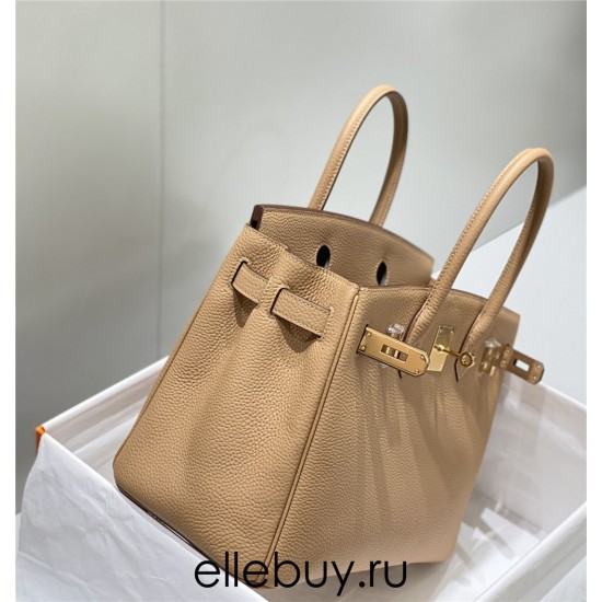 Hermes Hermès Birkin 30 Togo Milk Tea Brown Gold Hardware Hand-Stitched