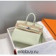 Hermes Hermès Birkin 25 Togo Bubble Green Silver Hardware Hand-Stitched