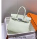 Hermes Hermès Birkin 30 Togo Bubble Green Silver Hardware Hand-Stitched