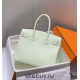 Hermes Hermès Birkin 30 Togo Bubble Green Silver Hardware Hand-Stitched