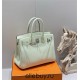 Hermes Hermès Birkin 30 Togo Bubble Green Silver Hardware Hand-Stitched