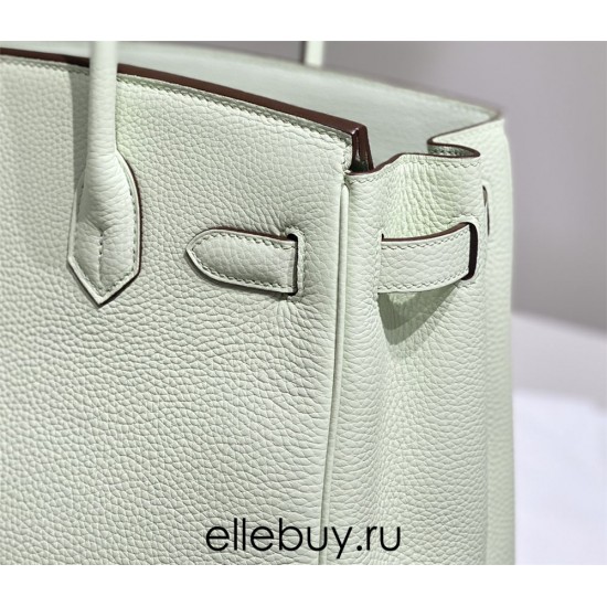 Hermes Hermès Birkin 30 Togo Bubble Green Silver Hardware Hand-Stitched