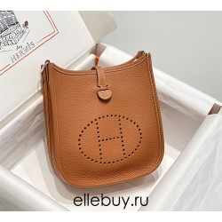 Hermes Hermès Evelyne 18 Togo Brown Silver Hardware Hand-Stitched