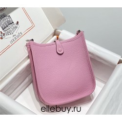 Hermes Hermès Evelyne 18 Togo Pink Silver Hardware Hand-Stitched