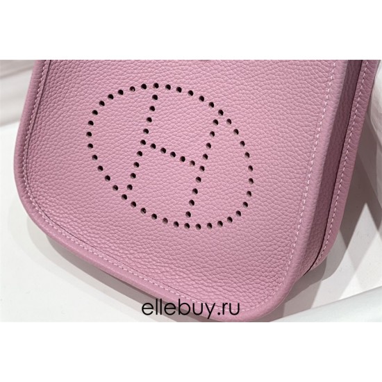 Hermes Hermès Evelyne 18 Togo Pink Silver Hardware Hand-Stitched