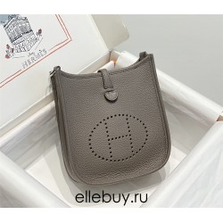 Hermes Hermès Evelyne 18 Togo Dark Grey Silver Hardware Hand-Stitched