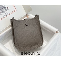 Hermes Hermès Evelyne 18 Togo Dark Grey Silver Hardware Hand-Stitched