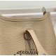 Hermes Hermès Evelyne 18 Togo Milky White Silver Hardware Hand-Stitched