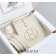 Hermes Hermès Evelyne 18 Togo White Silver Hardware Hand-Stitched