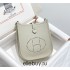 Hermes Hermès Evelyne 18 Togo Light Grey Silver Hardware Hand-Stitched