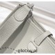 Hermes Hermès Evelyne 18 Togo Light Grey Silver Hardware Hand-Stitched