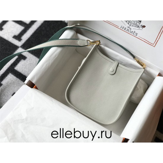 Hermes Hermès Evelyne 18 Togo Light Grey Gold Hardware Hand-Stitched