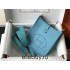 Hermes Hermès Evelyne 18 Togo Blue Gold Hardware Hand-Stitched