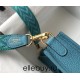 Hermes Hermès Evelyne 18 Togo Blue Gold Hardware Hand-Stitched