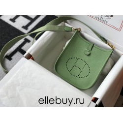 Hermes Hermès Evelyne 18 Togo Green Gold Hardware Hand-Stitched