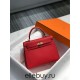 Hermes Hermès Kelly 28 Epsom Red Gold Hardware Hand-Stitched