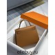 Hermes Hermès Kelly 28 Epsom Brown Gold Hardware Hand-Stitched