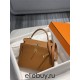 Hermes Hermès Kelly 28 Epsom Brown Gold Hardware Hand-Stitched