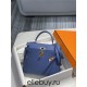 Hermes Hermès Kelly 28 Epsom Blue Gold Hardware Hand-Stitched