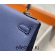 Hermes Hermès Kelly 28 Epsom Blue Gold Hardware Hand-Stitched