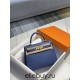 Hermes Hermès Kelly 25 Epsom Blue Gold Hardware Hand-Stitched