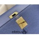 Hermes Hermès Kelly 25 Epsom Blue Gold Hardware Hand-Stitched