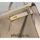 Hermes Hermès Kelly 28 Epsom Grey Gold Hardware Hand-Stitched