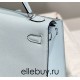 Hermes Hermès Kelly 28 Epsom Light Blue Silver Hardware Hand-Stitched