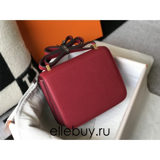 Hermes Hermès Constance 23 Epsom Deep Red Gold Hardware Hand-Stitched