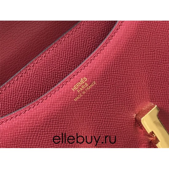 Hermes Hermès Constance 23 Epsom Deep Red Gold Hardware Hand-Stitched