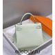 Hermes Hermès Kelly 25 Togo Bubble Green Silver Hardware Hand-Stitched