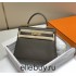 Hermes Hermès Kelly 25 Togo Dark Grey Gold Hardware Hand-Stitched