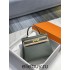 Hermes Hermès Kelly 25 Togo Grey Blue Gold Hardware Hand-Stitched