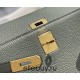 Hermes Hermès Kelly 28 Togo Grey Blue Gold Hardware Hand-Stitched