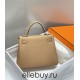 Hermes Hermès Kelly 25 Togo Milk Tea Brown Silver Hardware Hand-Stitched