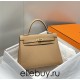 Hermes Hermès Kelly 25 Togo Milk Tea Brown Silver Hardware Hand-Stitched